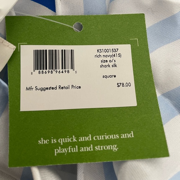 Kate Spade New York Dive in Shark Silk Scarf